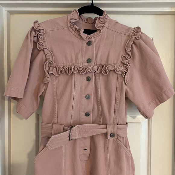 Pink Ruffled Jumpsuit - Picture 2 of 4